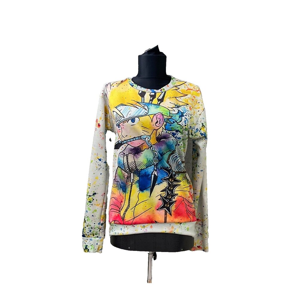 Naruto Sweatshirt Size S Colorful Polyester Blend Anime Character